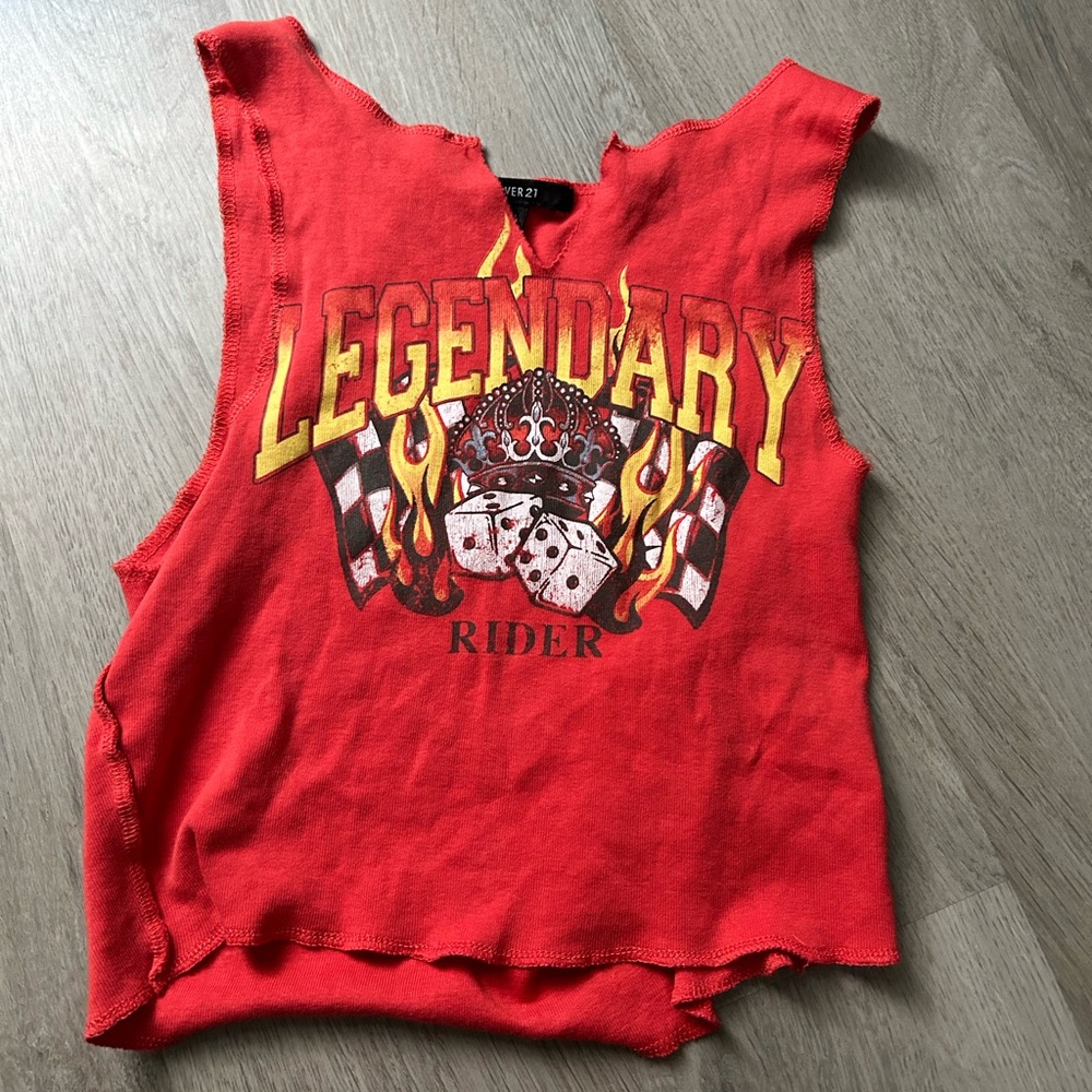 Graphic muscle crop top